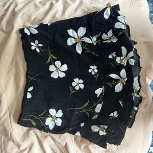 Kimchi Blue Black Daisy Mini Skirt